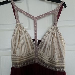 Long burgundy dress